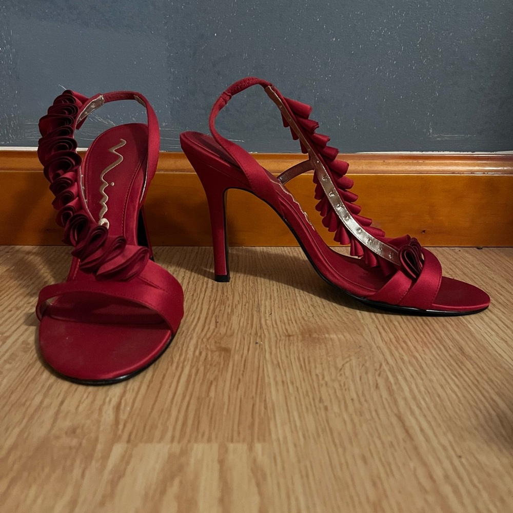 Elegant Red Women's Heels